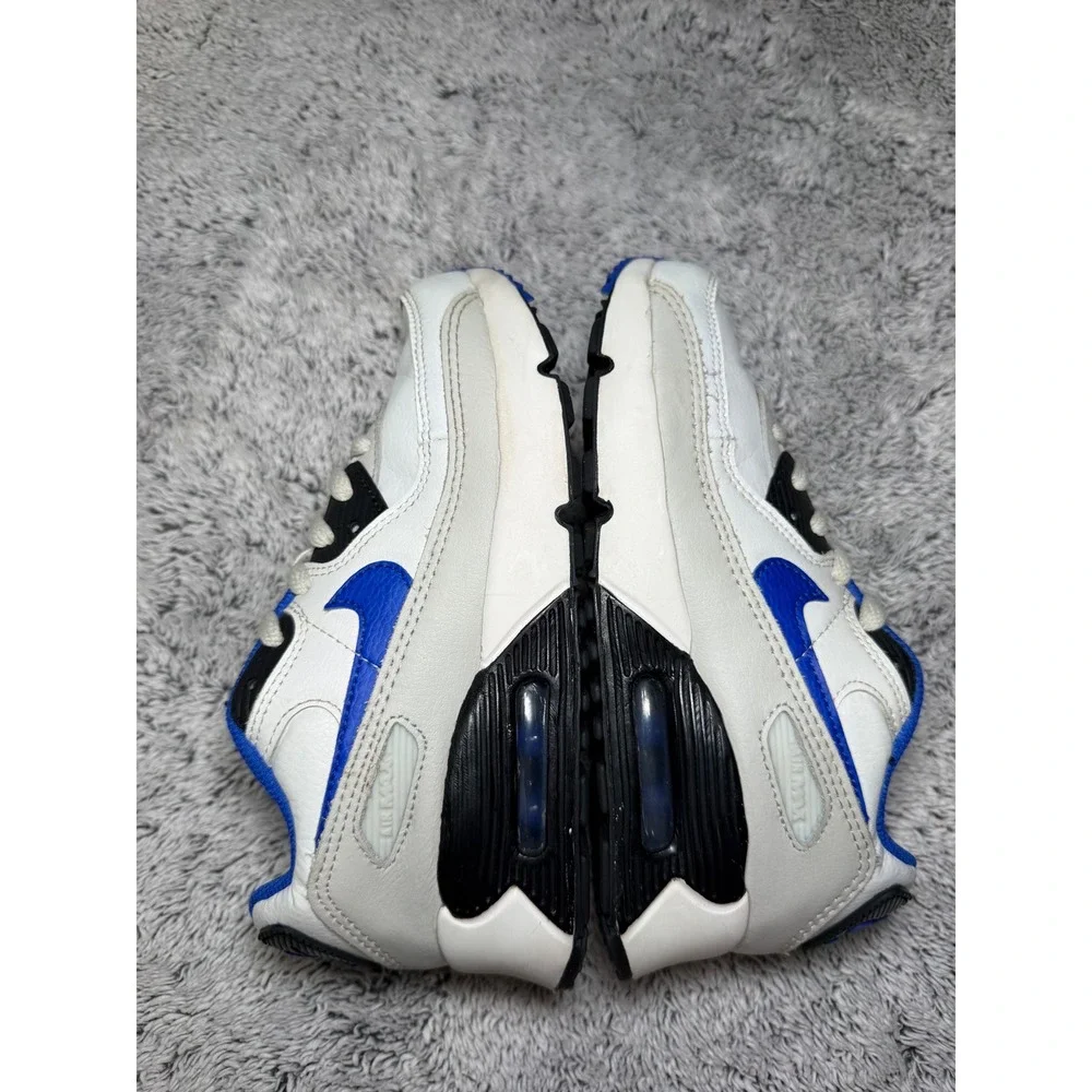 Nike Air Max 90 LTR Kids Sneakers White Signal Blue Black DV3608-100 Size 2Y